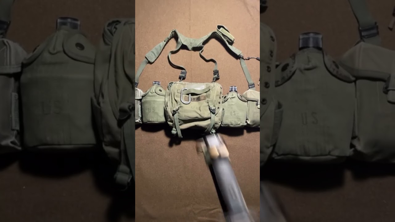 US Vietnam m56 kit, mid to late war. #m1helmet #vietnamwar #militaria #usarmy #surplus #camoflage