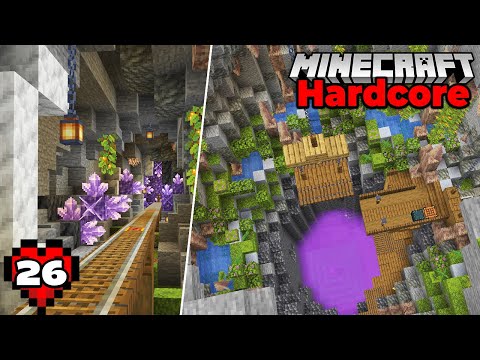 Minecraft 1.17 Hardcore Survival : Finishing my custom cave base!