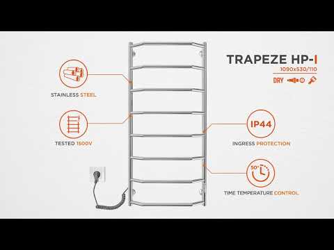 Электрический полотенцесушитель Mario Трапеция-I TR 2.3.2817.10.P (4820111356645, 1090x530, хром/сатин/белый глянец/черный матовый/золото/бронза, универсальный, с таймером)