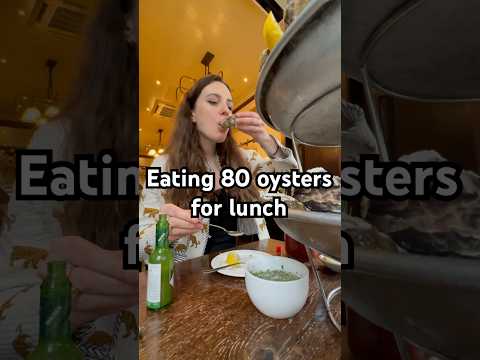 Eating 80 oysters for lunch #london #seafood #oysterlover #oysters #solodate