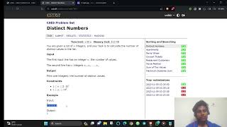 1. Distinct Numbers || CSES || Set