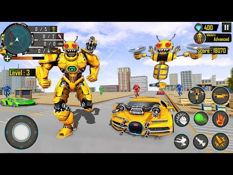 Bee Robot Car Transformation Game