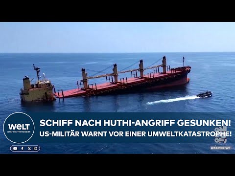 Video Thumbnail: ROTES MEER: Von Huthis angegriffenens Schiff gesunken! "Rubymar" hatte Düngemittel an Bord