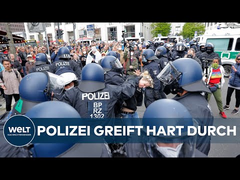 QUERDENKEN in BERLIN: Polizeikessel und Festnahmen nach Demo-Verboten