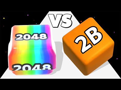 JELLY CUBE RUN 2048 /vs JELLY RUN 2048 ✦ ASMR Gameplay Android iOS • 2048 Number Merge Race Games