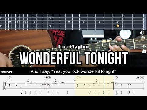 Wonderful Tonight - Eric Clapton | EASY Guitar Lessons TAB - Guitar Tutorial