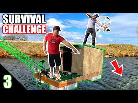 Overnight SURVIVAL CHALLENGE on Homemade Quarantine Boat!! (DESTROYED BOAT)