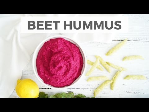 Red Beet & White Bean Hummus With Harvest Snaps | Quick Healthy Snack | Healthy Grocery Girl