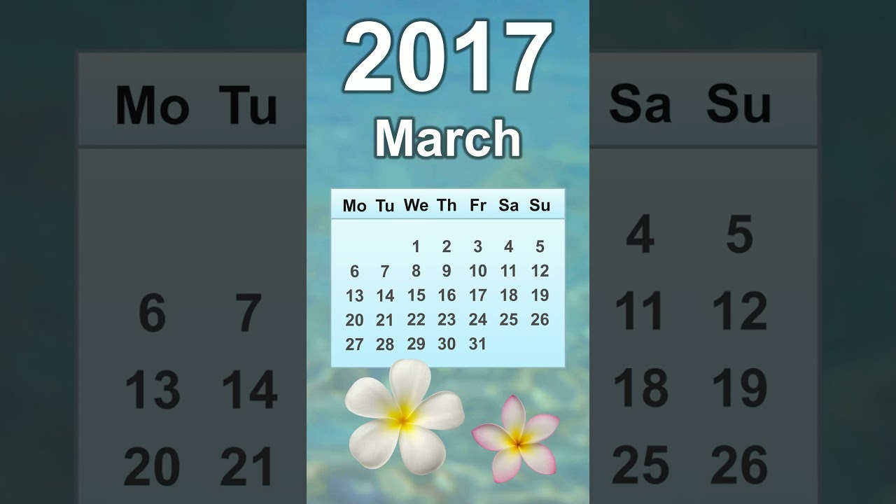 March 2017 Calendar