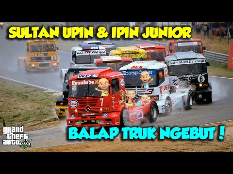 Balap Truk Rusuh Teman Upin Ipin Ribut di Sirkuit haha - GTA V SULTAN UPIN IPIN EPISODE SPESIAL