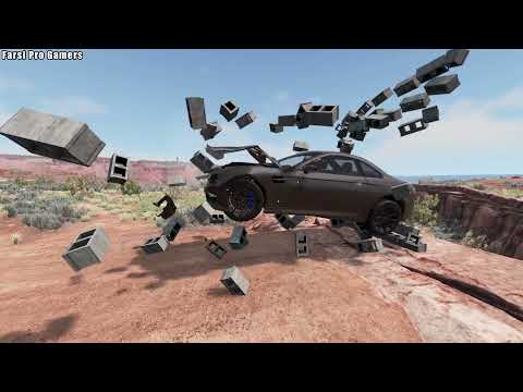Car vs Concrete Brick Wall And Destroyed BeamNG Drive