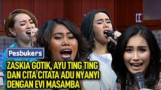 Download lagu Zaskia Gotik, Ayu Ting Ting, dan Cita Citata Adu Nyanyi dengan Evi Masamba mp3