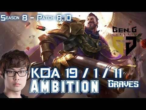 Gen Ambition GRAVES vs CAMILLE Jungle - Patch 8.10 KR Ranked