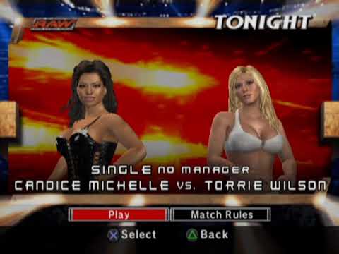 WWE SmackDown vs Raw 2007 - Candice Michelle vs Torrie Wilson