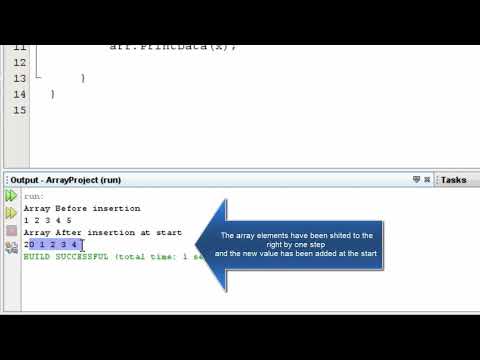 Data Structure With Java Insert A New Element Into An Array