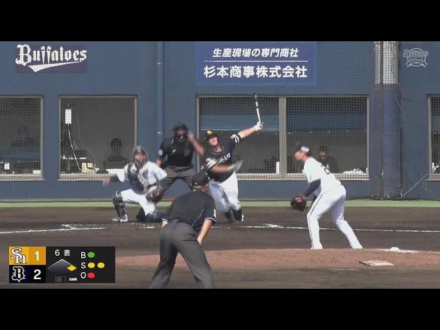 【ファーム】 ホークス・リチャード ファーム第1号は逆転の2ランホームラン!! 2023年4月1日 オリックス・バファローズ 対 福岡ソフトバンクホークス