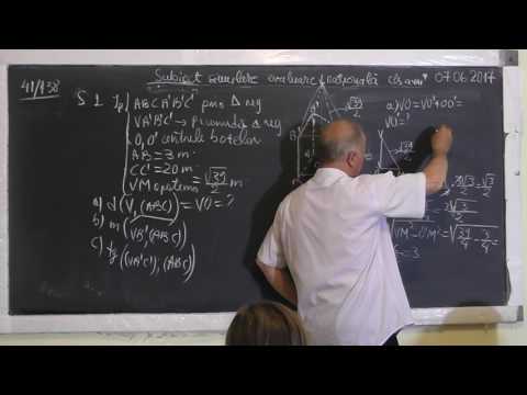 2/3 1538 Clasa 8 Subiect Simulare Evaluare Nationa: Functii Probabilitati Procente Unghi diedru Con