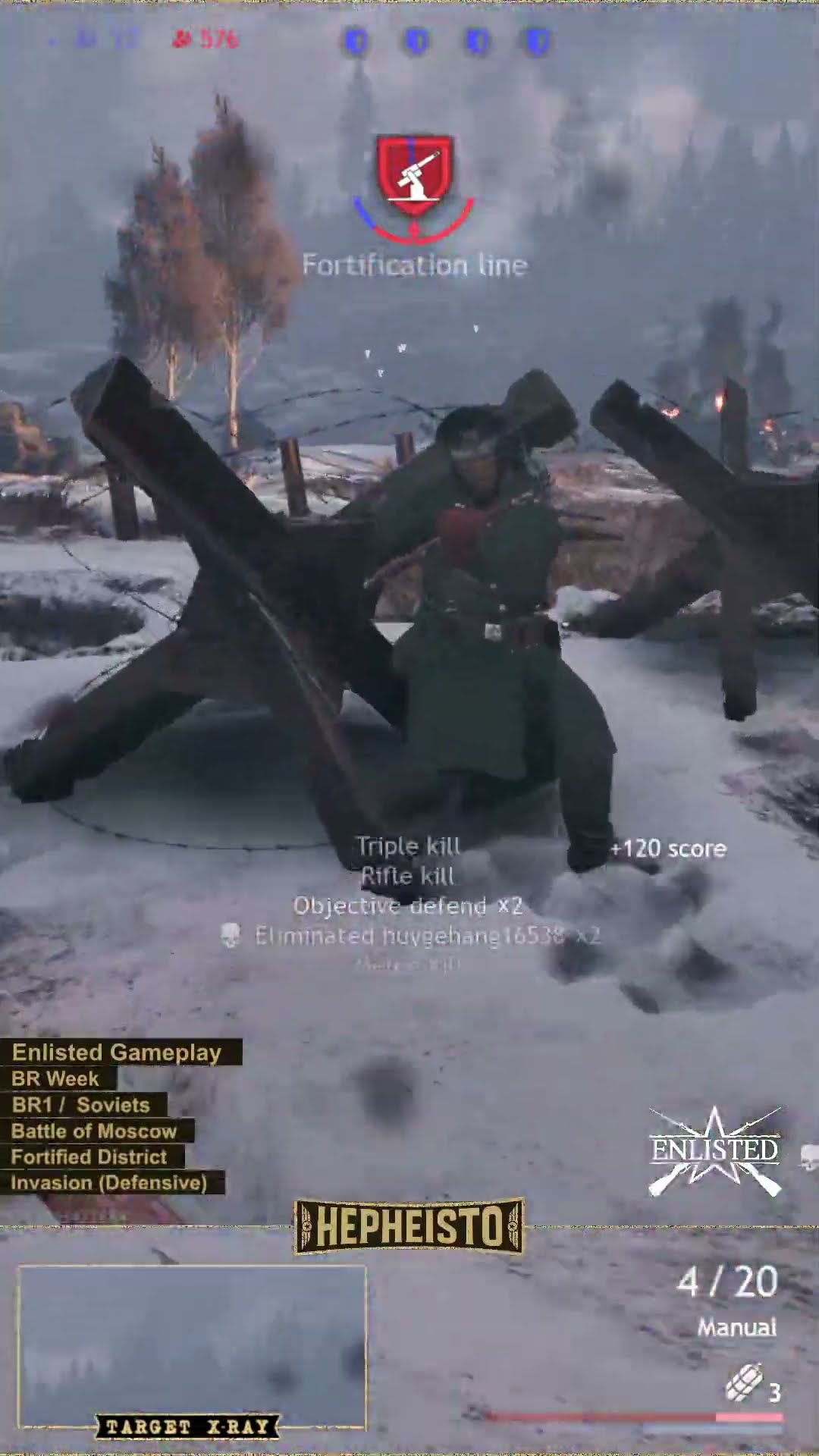 Engineer charges to enemy squads and kills them all