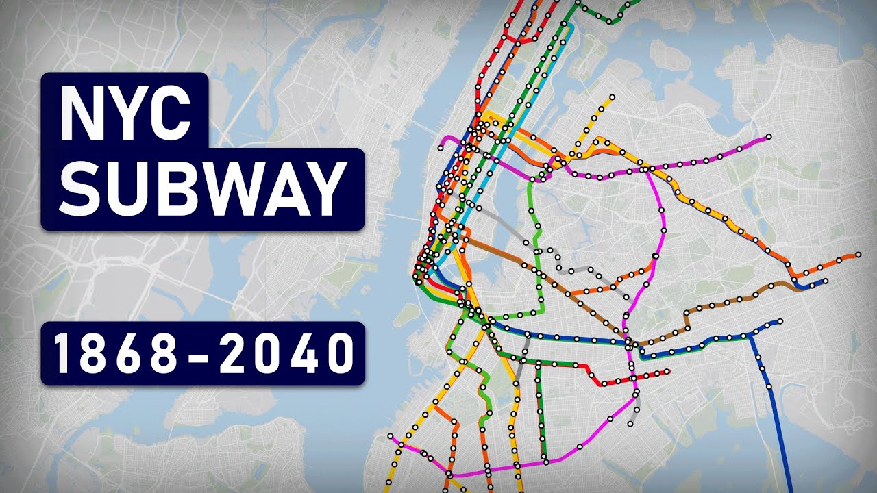 Evolution of the NYC Subway 1868-2040 (geographic map)