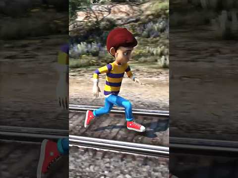 GTAV: RUDRA SAVING SHIVA FROM THOMAS THE TRAIN #shorts