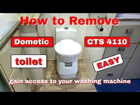 How to Remove Dometic Toilet the easy way, Dometic CTS 4110 cassette toilet removal to gain access ?