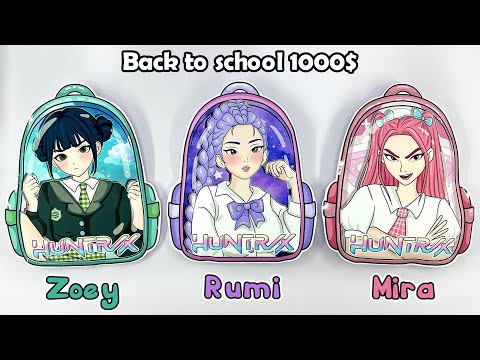 (✨Paper DIY✨) KPOP DEMON HUNTERS Back to School Blind Bag 1000$ | Rumi, Mira, Zoey | ASMR #Unboxing