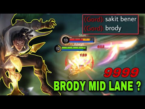 BRODY MID LANE DIREMEHKAN SAMPAI DIKATAIN NGIDE | BRODY BEST BUILD 2022 - mobile legends