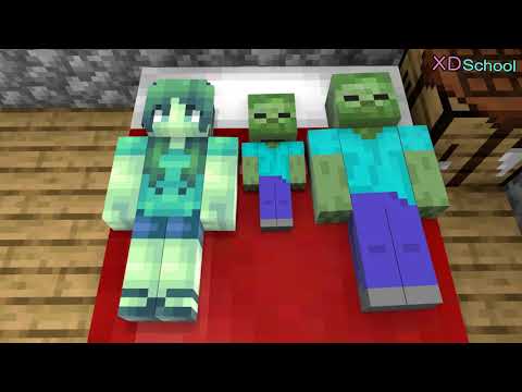 XDSchool - Monster School : Baby Zombie Family and Dog (part 5) - Minecraft Animation