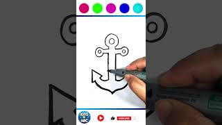 Anchor Drawing, Painting and Coloring for kids and toddlers | Draw Anchor #anchor #draw