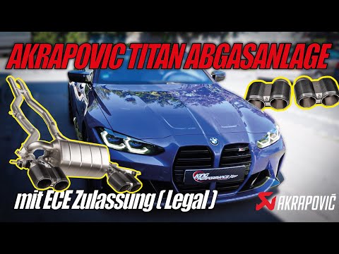 TITANIUM AKRAPOVIC EXHAUST SYSTEM ( Legal ECE Version ) fitting on BMW M4 G82 Competition / M3 G80