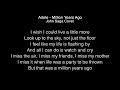 Adele - Million years ago Lyrics