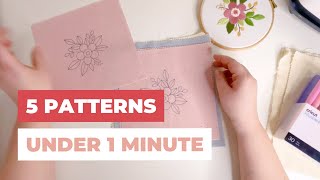 How to Transfer Patterns for Embroidery FAST | Cricut Hacks | Small Business Idea 2023