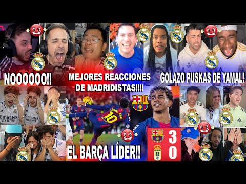 BEST REACTIONS FROM MADRID FANS TO BARCELONA 3-0 REAL OVIEDO WITH A STUNNING PUSKAS GOAL BY LAMIN...