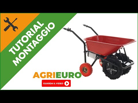 Carriola elettrica a batteria Geotech CAR 300T-80 - Batteria da 40V e 6 Ah: montaggio
