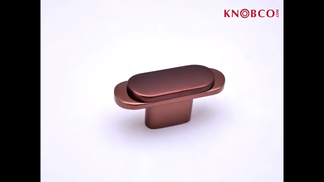 Rectangle Shape Brown Cabinet Knobs Zinc Alloy Drawer Knobs (White B) BPMRK 025