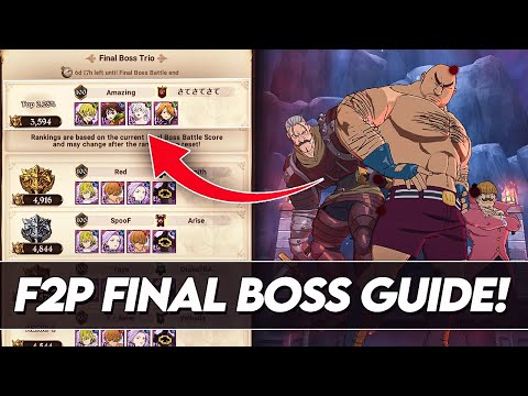 *F2P* Top 5% 3500+ Points Guide! Final Boss Taizoo, Twigo & Waillo! (7DS Guide) 7DS Grand Cross