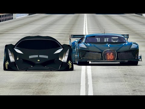 Bugatti Black Devil VGT vs Devel Sixteen Total Black Edition 2020 - Drag Race 2 KM