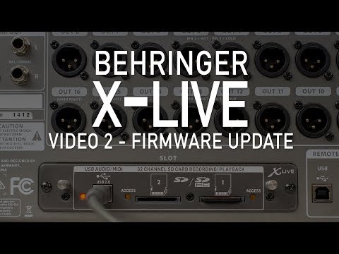 Behringer X-Live - Video 2 - X-Live Firmware Update