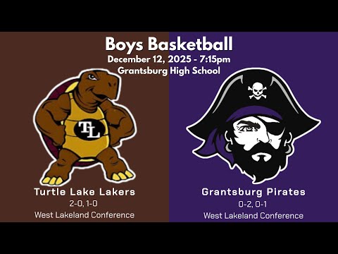 Turtle Lake vs Grantsburg | Boys Varsity Basketball | Dec 12, 2025