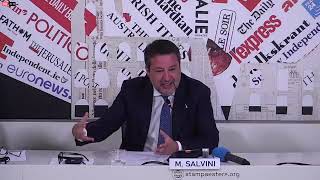 MATTEO SALVINI IN CONFERENZA STAMPA ALL'ASSOCIAZIONE STAMPA ESTERA