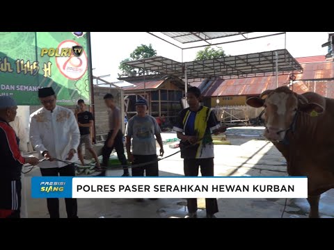 POLRES PASER SERAHKAN HEWAN KURBAN