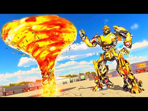 Tornado Robot Transform Robot Transforming City Crime Battle Android Gameplay By Games Zone