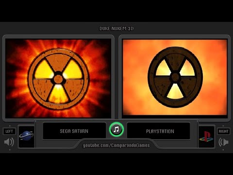 Duke Nukem 3D (Sega Saturn vs Playstation) Side by Side Comparison
