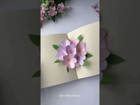 Diy easy flower popup card 🌸✨