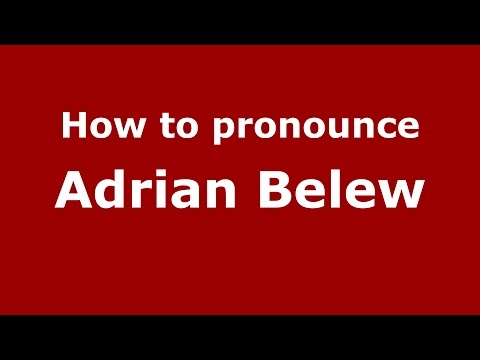 How to pronounce Adrian Belew (American English/US)  - PronounceNames.com