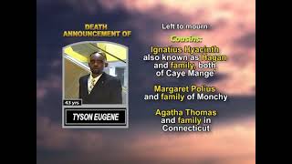 Tyson Eugene ~ Long Obituary