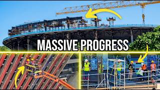 Camp Nou Construction Update (May 31, 2026) || Roof Structure Rising Fast & Façade Panel instalation