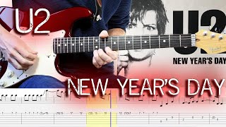 U2 - New years day (Guitar Lesson With TAB & Score)?