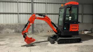2.0 ton mini excavator with cab and hydraulic system.#miniexcavator #excavator
