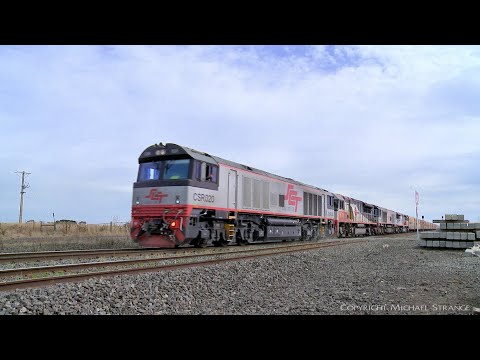 4 Diesel Locomotives & 93 Wagons On SCT 2PM9 Freight Train (15/4/2022) - PoathTV Australian Railways
